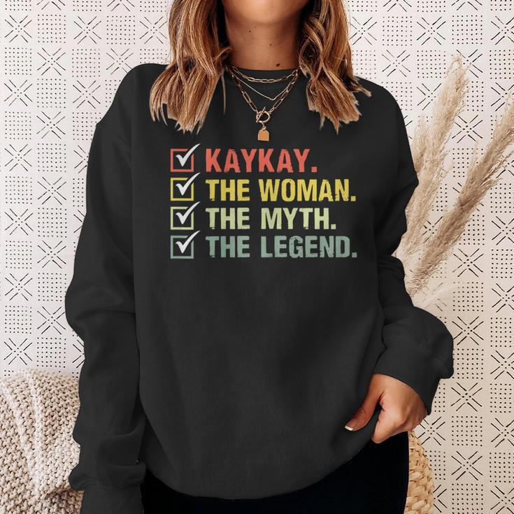 Damen Kaykay Sweatshirt: Die Frau, Der Mythos, Die Legende, Retro Vintage Geschenke für Sie