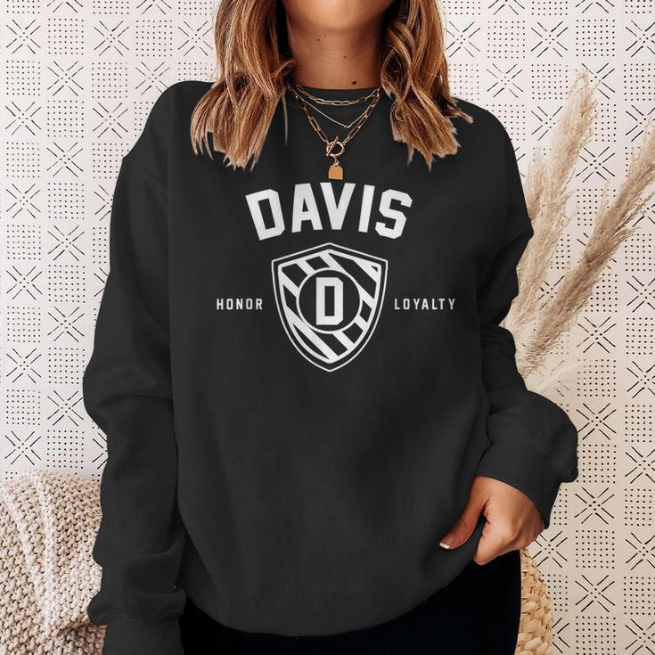 Davis Family Shield Last Name Crest Matching Reunion Sweatshirt Gifts for Her