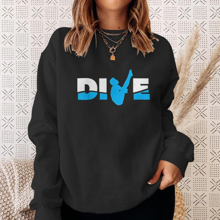 Dive Water Sports Platform Diver Springboard Diving Men Women Sweatshirt Graphic Print Unisex Gifts for Her