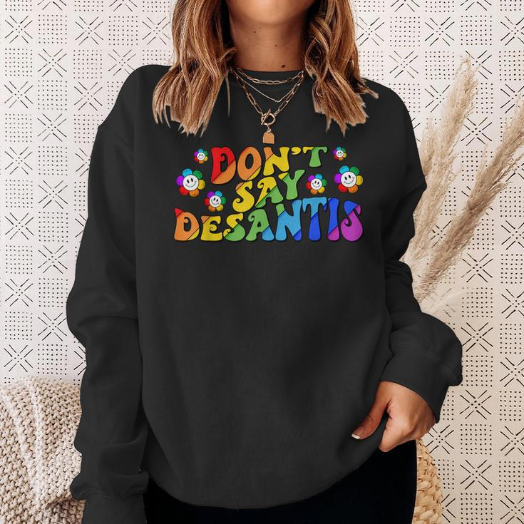 Dont Say Desantis Florida Say Gay Lgbtq Pride Anti Desantis Sweatshirt Gifts for Her