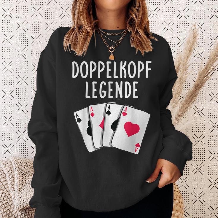 Doppelkopf Legende Spielkarten Sweatshirt Geschenke für Sie