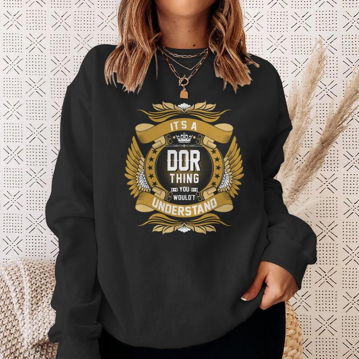 Dor Name Dor Family Name Crest V4 Sweatshirt Gifts for Her
