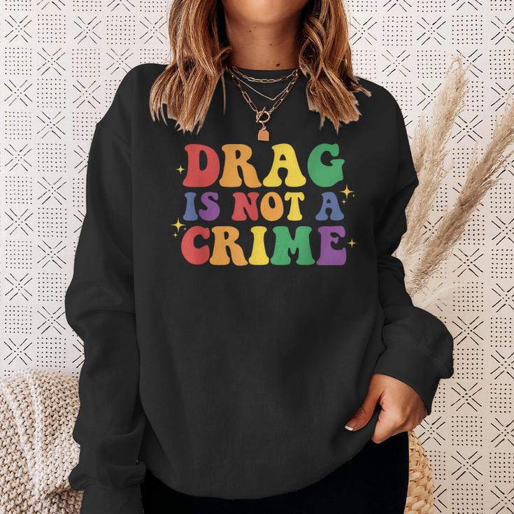 Drag Is Not A Crime Lgbt Gay Pride Equality Drag Queen Sweatshirt | Mazezy
