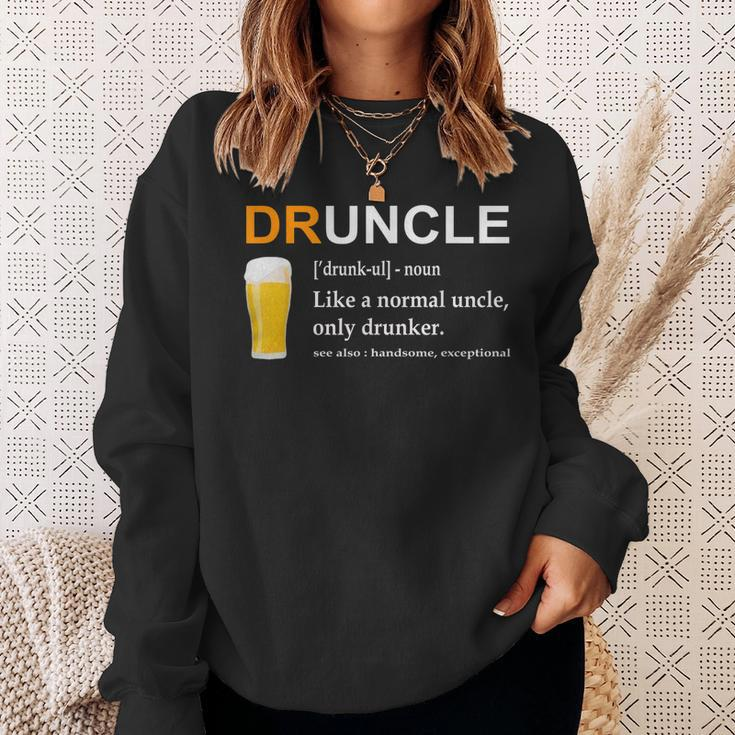 Druncle Beer Funny FunDrunk Uncle Gifts Tops Gift For Mens Sweatshirt Gifts for Her