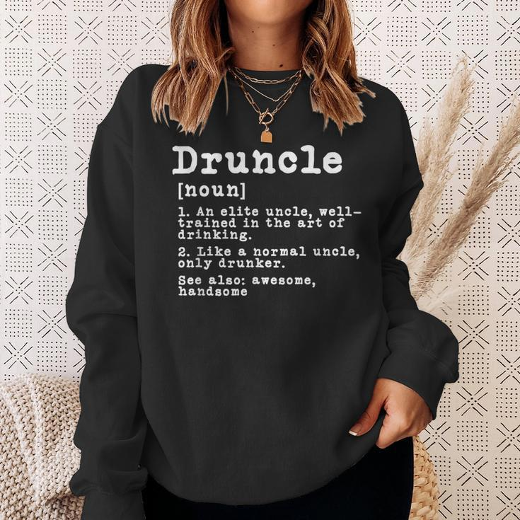 Druncle Definition Funny Gift For Uncle Present Novelty Gift For Mens Sweatshirt Gifts for Her