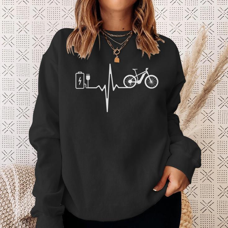 E Bike Herzschlag Elektrorad Mountainbike E-Bike Sweatshirt Geschenke für Sie