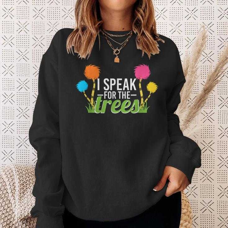 Earth Day Nature Lover Design Speak For The Trees Sweatshirt Gifts for Her