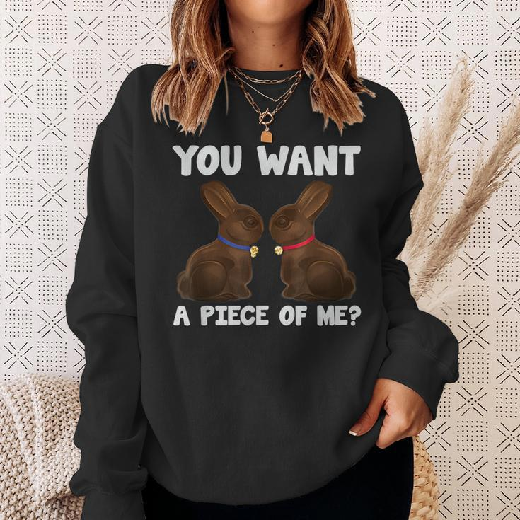 Easter Funny Ns Sayings Chocolate Bunny Meme Sweatshirt Gifts for Her