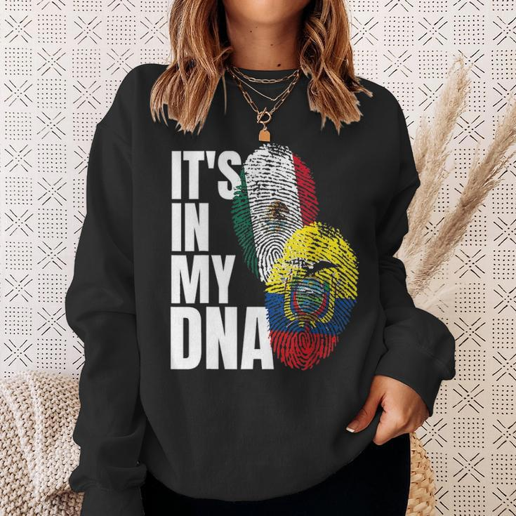 Ecuadorian And Mexican Dna Mix Flag Heritage Gift Sweatshirt Gifts for Her