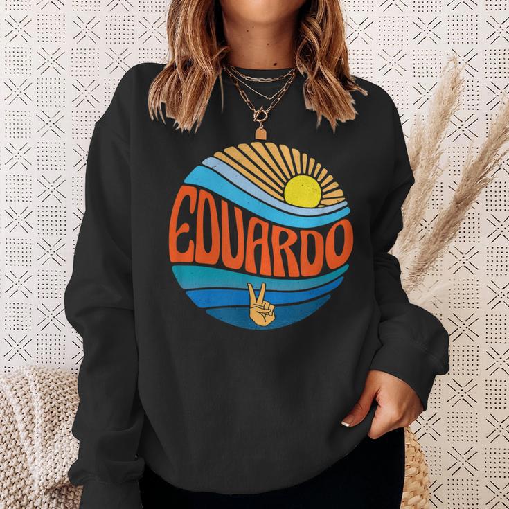 Eduardo Hemd Vintage Sunset Eduardo Groovy Tie Dye Sweatshirt Geschenke für Sie