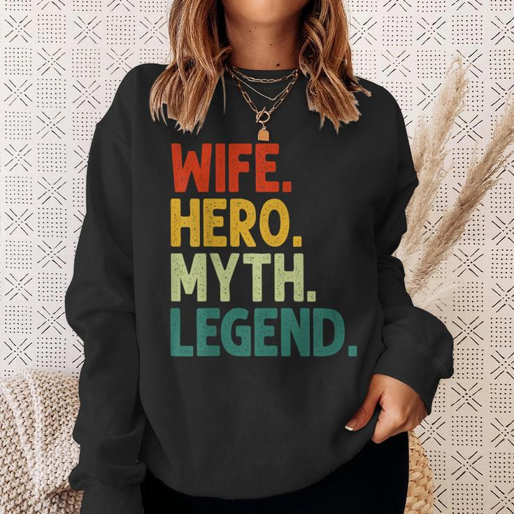 Ehefrau Held Mythos Legende Retro Vintage-Frau Sweatshirt Geschenke für Sie