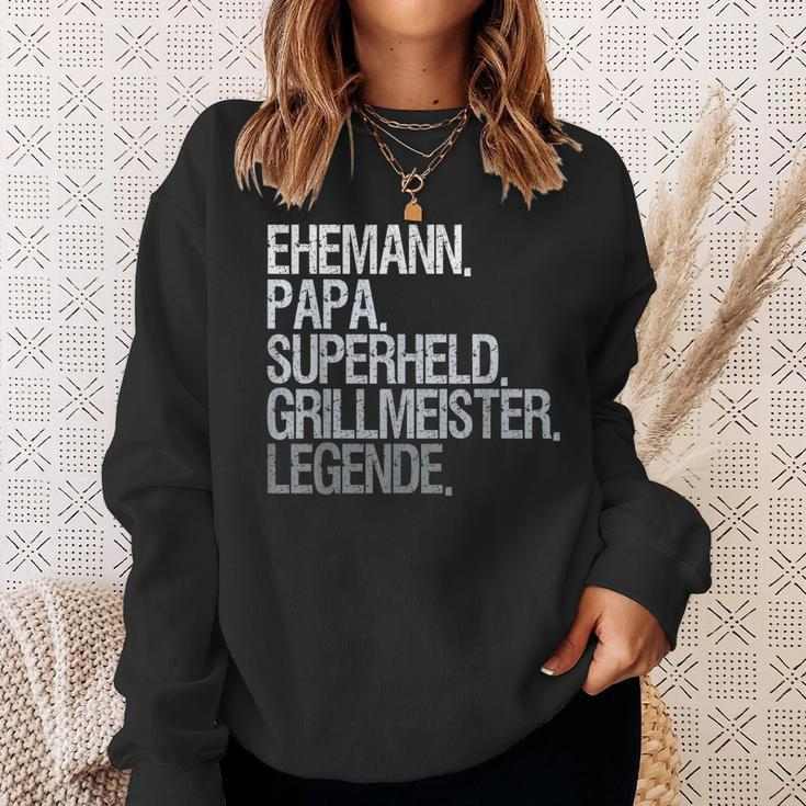 Ehemann Papa Grillmeister Sweatshirt Geschenke für Sie