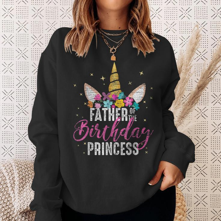 Einhorn Geburtstag Sweatshirt für Vater der Prinzessin Geschenke für Sie