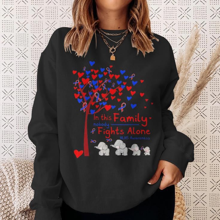 Elephant Nobody Fights Alone Hlhs Awareness Gift Sweatshirt Gifts for Her