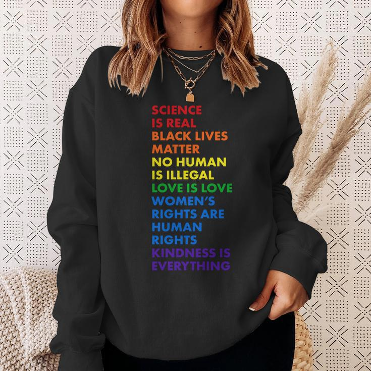 Equality Science Is Real Rainbow Sweatshirt Gifts for Her