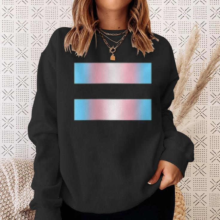 Equality Subtle Trans Pride Flag Transgender Rights Ally Sweatshirt Gifts for Her