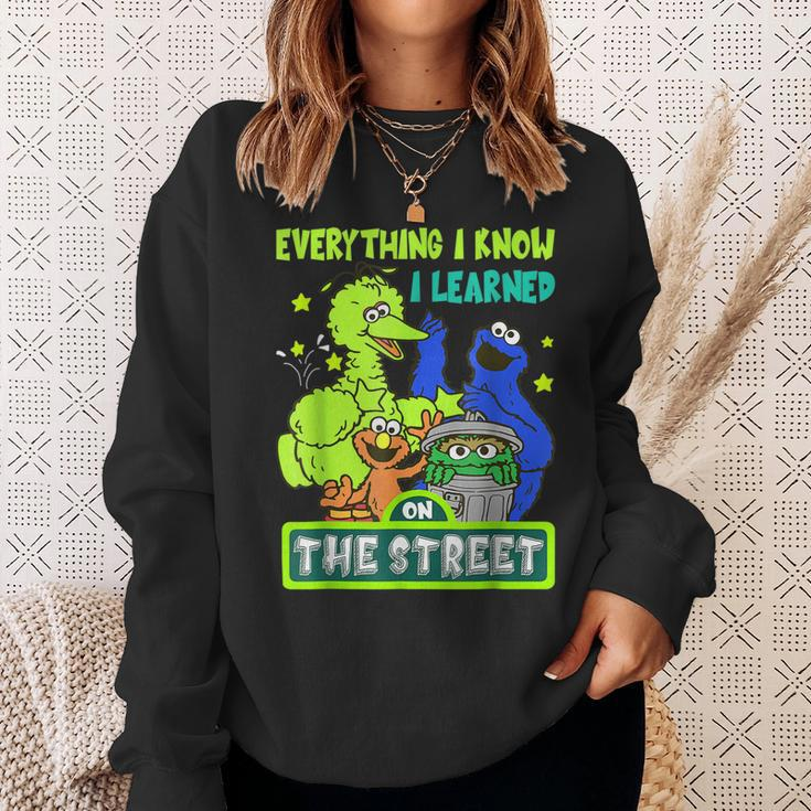 Everything I Know I Learned On The Streets V2 Men Women Sweatshirt Graphic Print Unisex Gifts for Her