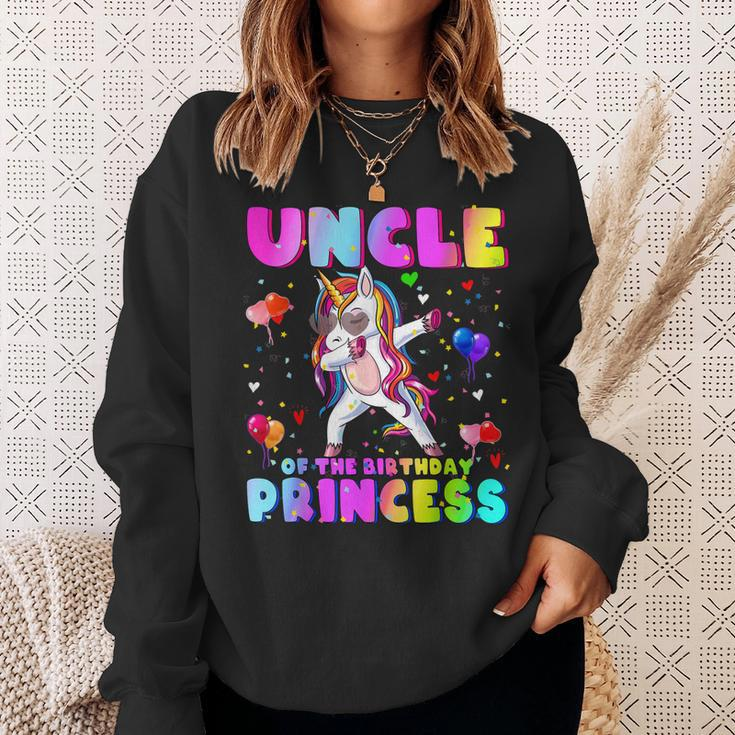 Family Matching Birthday Princess Girl Dabbing Unicorn Uncle Sweatshirt Gifts for Her