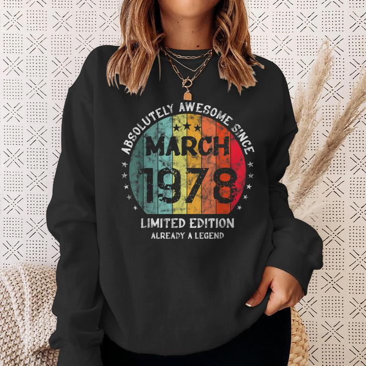 Fantastisch Seit März 1978 Männer Frauen Geburtstag Sweatshirt Geschenke für Sie