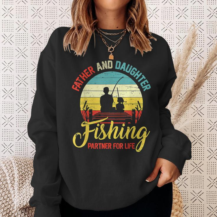 Father Daughter Fishing Partner For Life Retro Matching Dad V2 Sweatshirt Gifts for Her