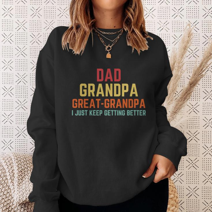Fathers Day Gift From Grandkids Dad Grandpa Great Grandpa V3 Sweatshirt Gifts for Her