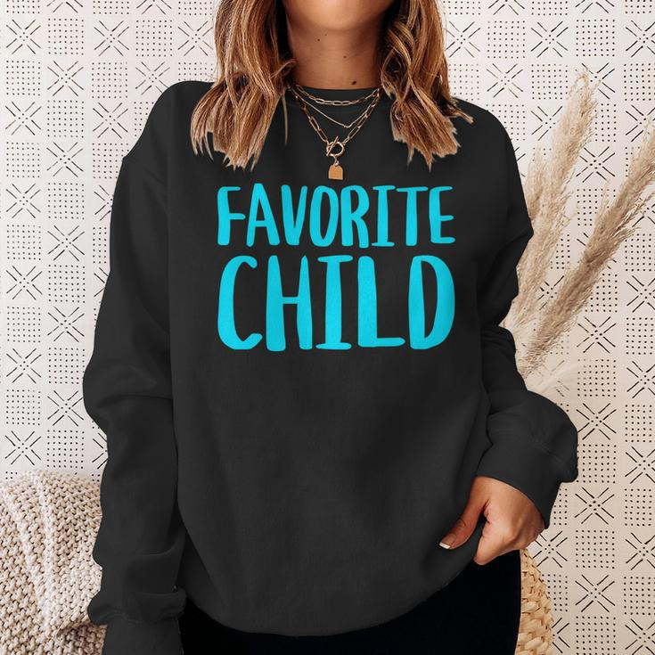 Favorite Child Funny Novelty | MomDads Favorite Vintage Sweatshirt Gifts for Her
