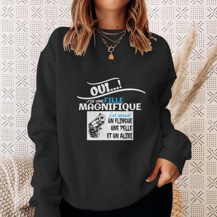 Fille Magnifique Humour Papa Sweatshirt Geschenke für Sie