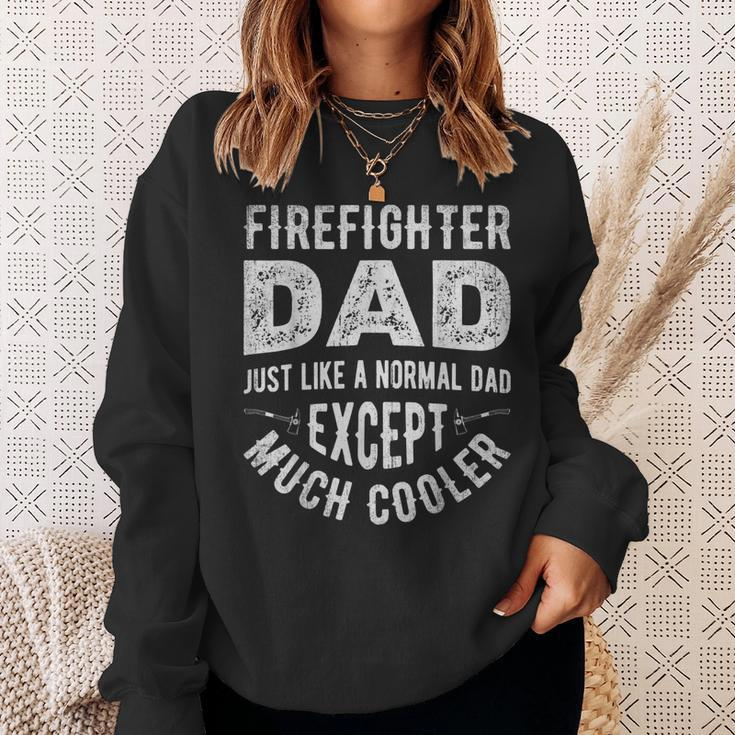 Firefighter Dad Funny Firemen Dads Fathers Day Vintage Men Sweatshirt Gifts for Her
