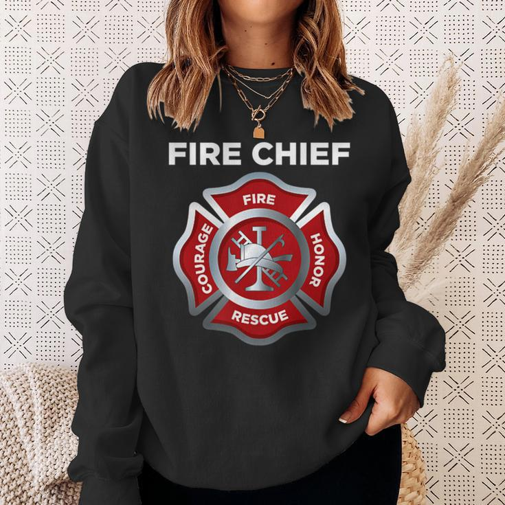 Firefighter Firefighting Fireman Fire Chief Sweatshirt Gifts for Her