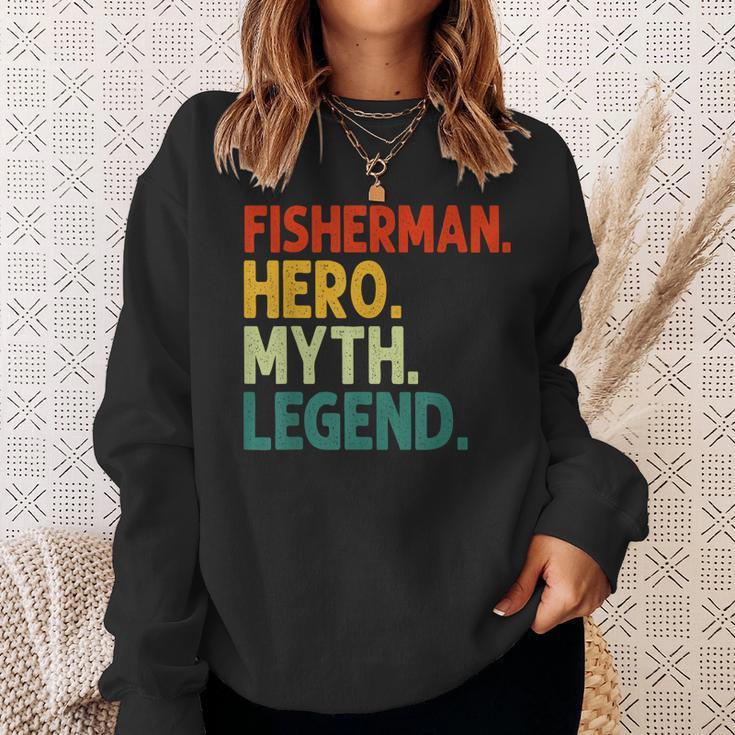 Fisherman Hero Myth Legend Vintage Angeln Sweatshirt Geschenke für Sie