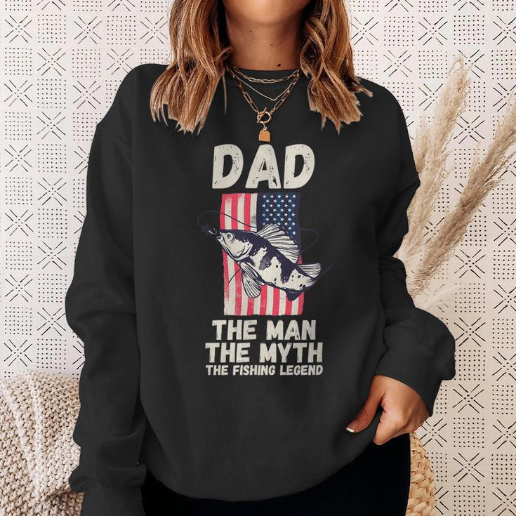 Fishing Dad Sweatshirt mit Amerikanischem Angelhaken, Legende für Herren Geschenke für Sie