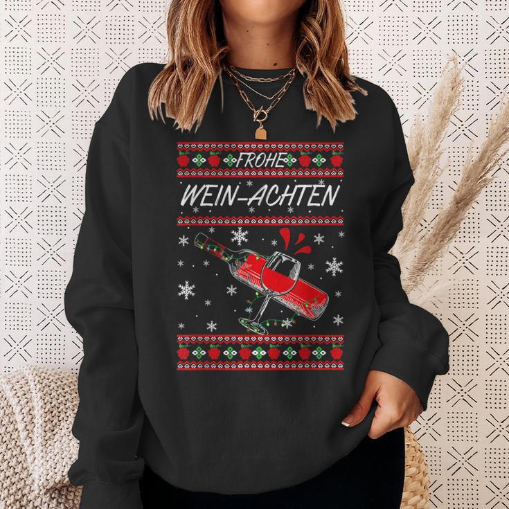 Frohe Wein-Achten Rotwein Liebhaber Weihnachts Glühwein Wein Sweatshirt Geschenke für Sie