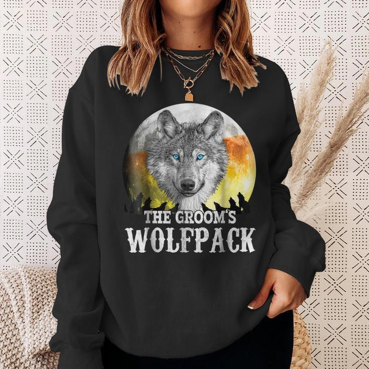 Funny Bachelor Party Grooms Wolf Pack Sweatshirt Gifts for Her