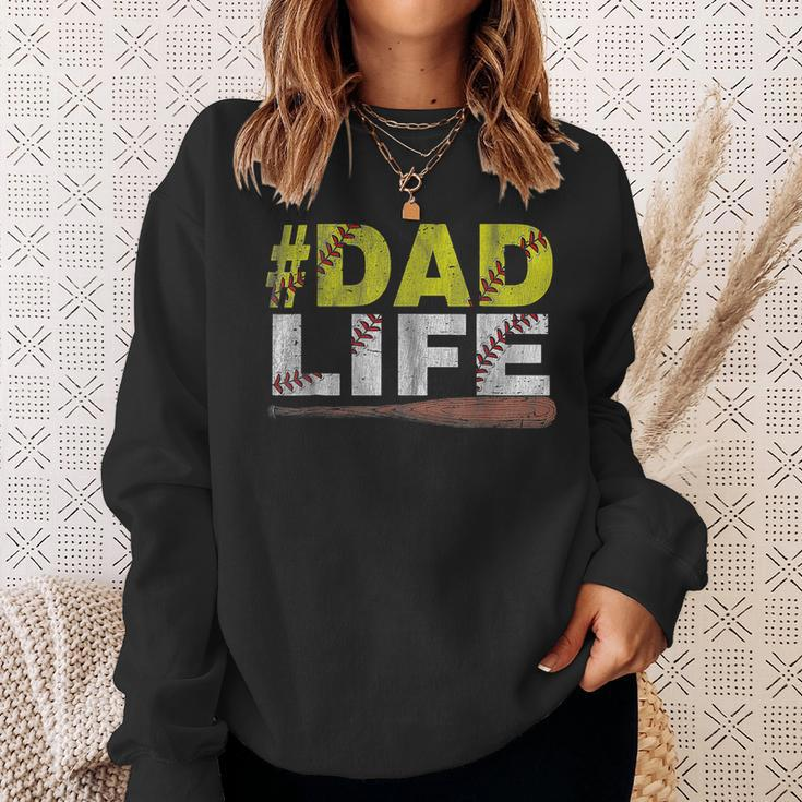 Funny Dad Life Softball Baseball Daddy Sports Fathers Day Sweatshirt Gifts for Her