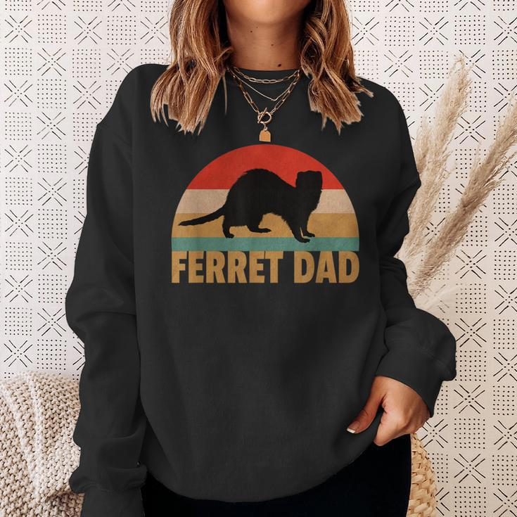 Funny Ferret Retro Pet Ferret Dad Vintage Gift Sweatshirt Gifts for Her