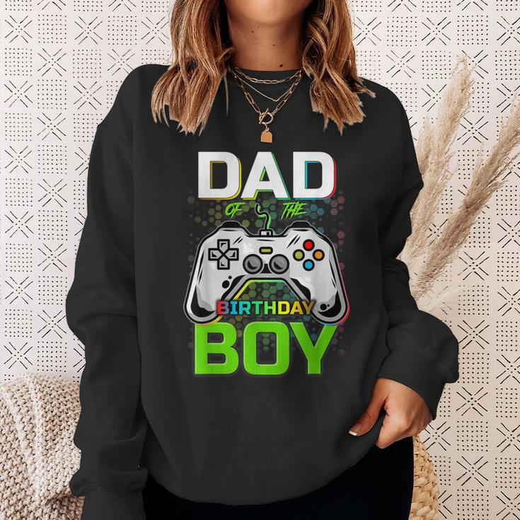 Funny Gaming Video Gamer Dad Of The Birthday Boy Sweatshirt Gifts for Her