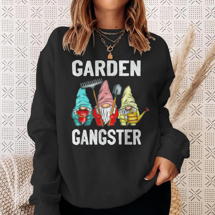 Funny Gnome Lover Garden Gangster Gnomes Gardener Sweatshirt Gifts for Her