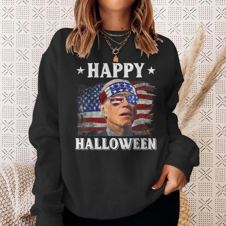 Funny Joe Biden Happy Halloween Confused 4Th Of July 2022 Sweatshirt Gifts for Her