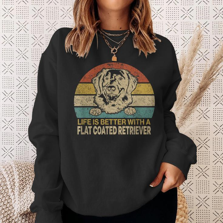 Funny Saying For Flat Coated Retriever Fans Men Women Sweatshirt Graphic Print Unisex Gifts for Her