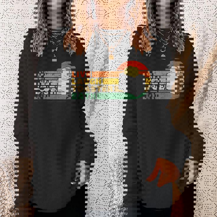 Funny Saying Live Laugh Toaster Bath Inspirational Vintage Sweatshirt Gifts for Her Funny Saying Live Laugh Toaster Bath Inspirational Vintage Sweatshirt Gifts for Her