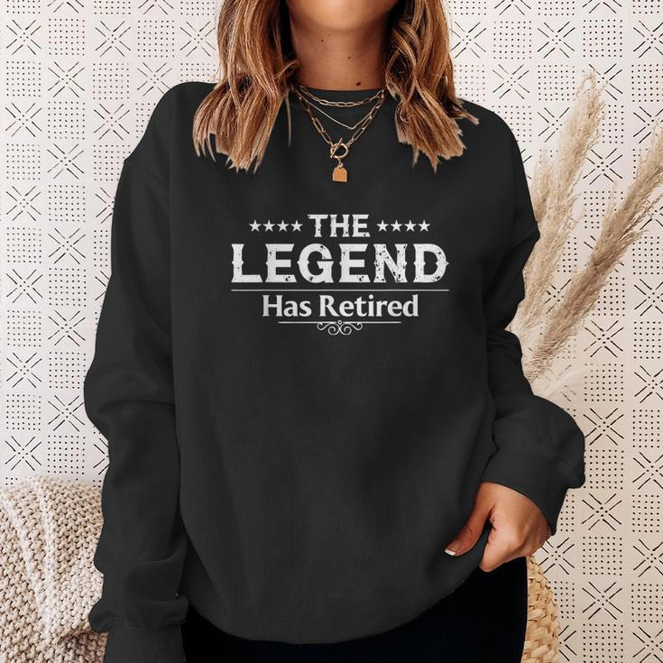 Funny The Legend Has Retired For Men Women Retirement Sweatshirt Gifts for Her