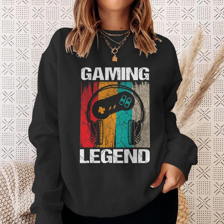Gaming Legend Pc Gamer Video Games Gift Boys Teenager Kids V2 Sweatshirt Gifts for Her