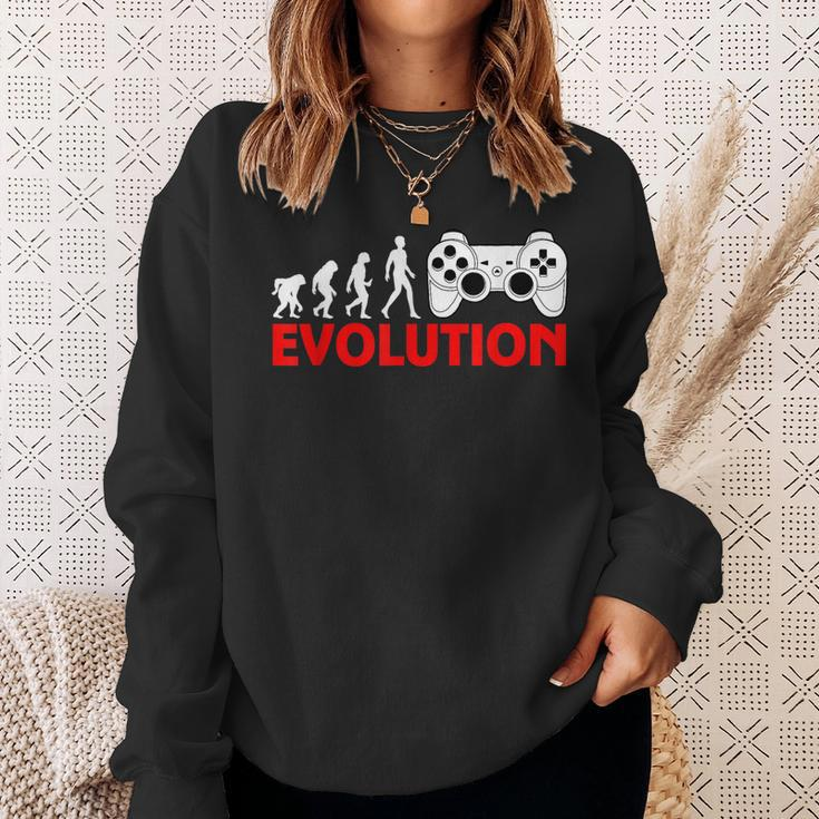 Gaming Zocken Konsole Evolution Gamer Geschenk Sweatshirt Geschenke für Sie