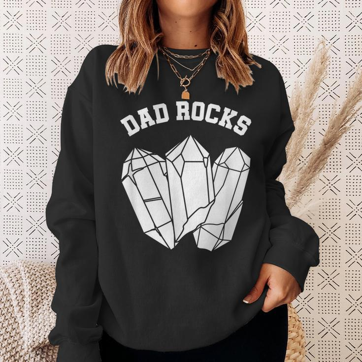 Geologist Dad Rocks Rock Collector Geology Men Women Sweatshirt Graphic Print Unisex Gifts for Her