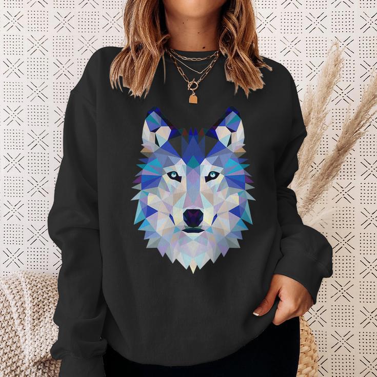 Geometric wolf hoodie online