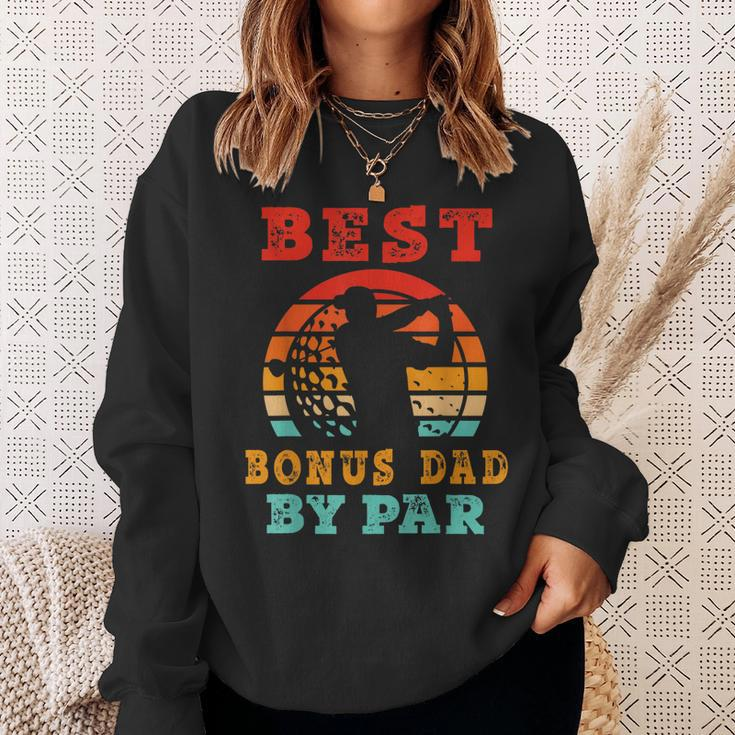 Gift For Fathers Day Best Bonus Dad By Par Golfing Gift For Mens Sweatshirt Gifts for Her