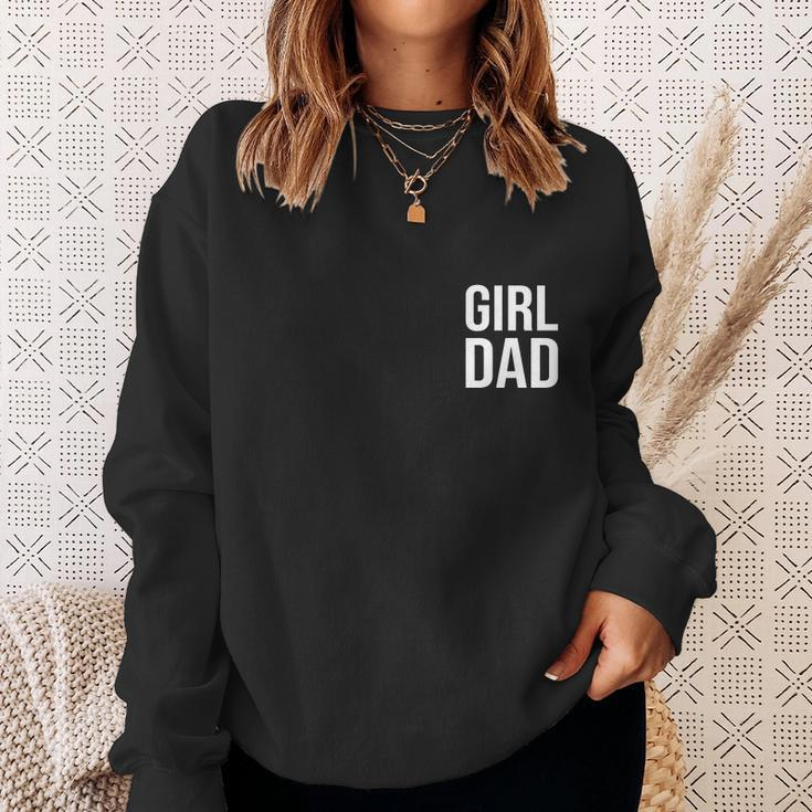 Girl Dad Pocket Print Daddy Papa Fathers Day Sweatshirt Gifts for Her