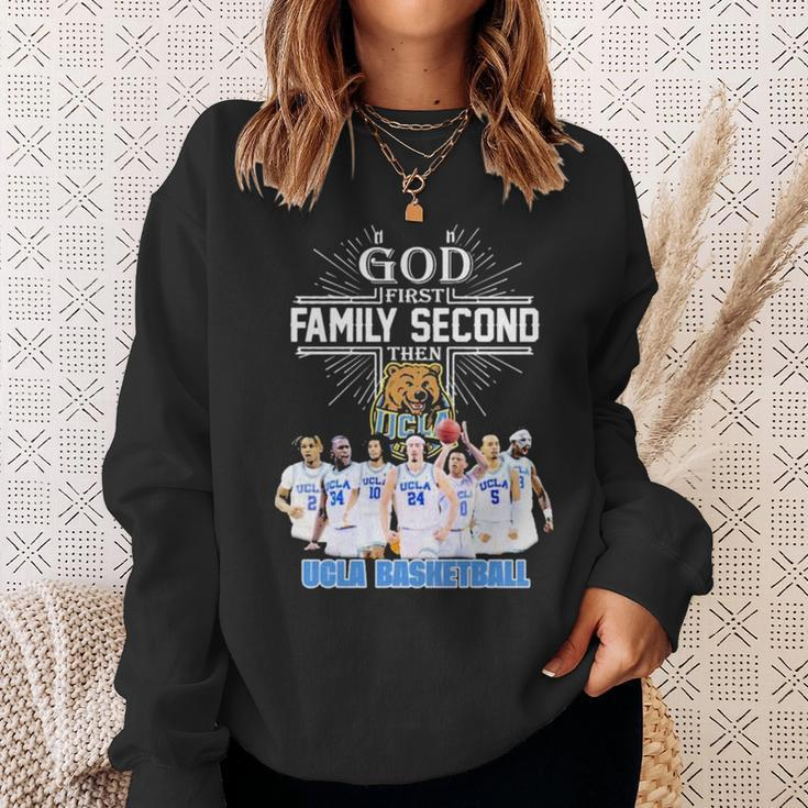 God First Family Second Then Team Sport Ucla Basketball Sweatshirt Gifts for Her