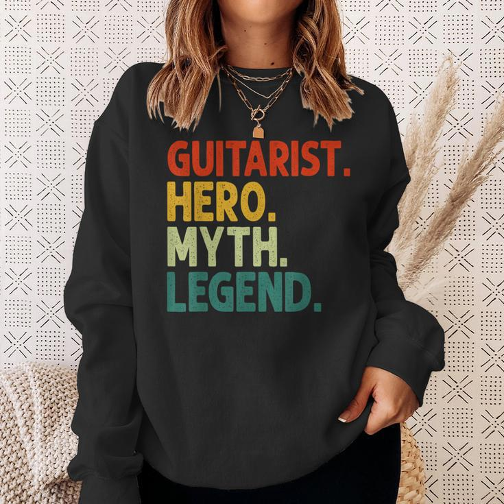 Guitarist Hero Myth Legend Vintage Gitarrenspieler Sweatshirt Geschenke für Sie