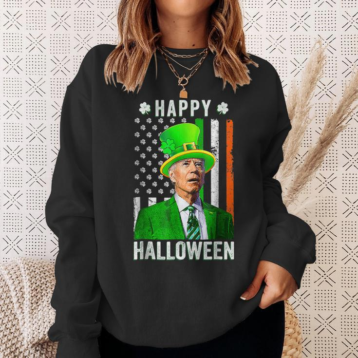 Happy Halloween Joe Biden St Patricks Day Leprechaun Hat Sweatshirt Gifts for Her